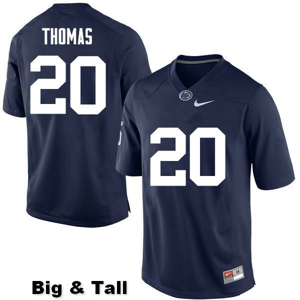 NCAA Nike Men's Penn State Nittany Lions Johnathan Thomas #20 College Football Authentic Big & Tall Navy Stitched Jersey IYF1398KB